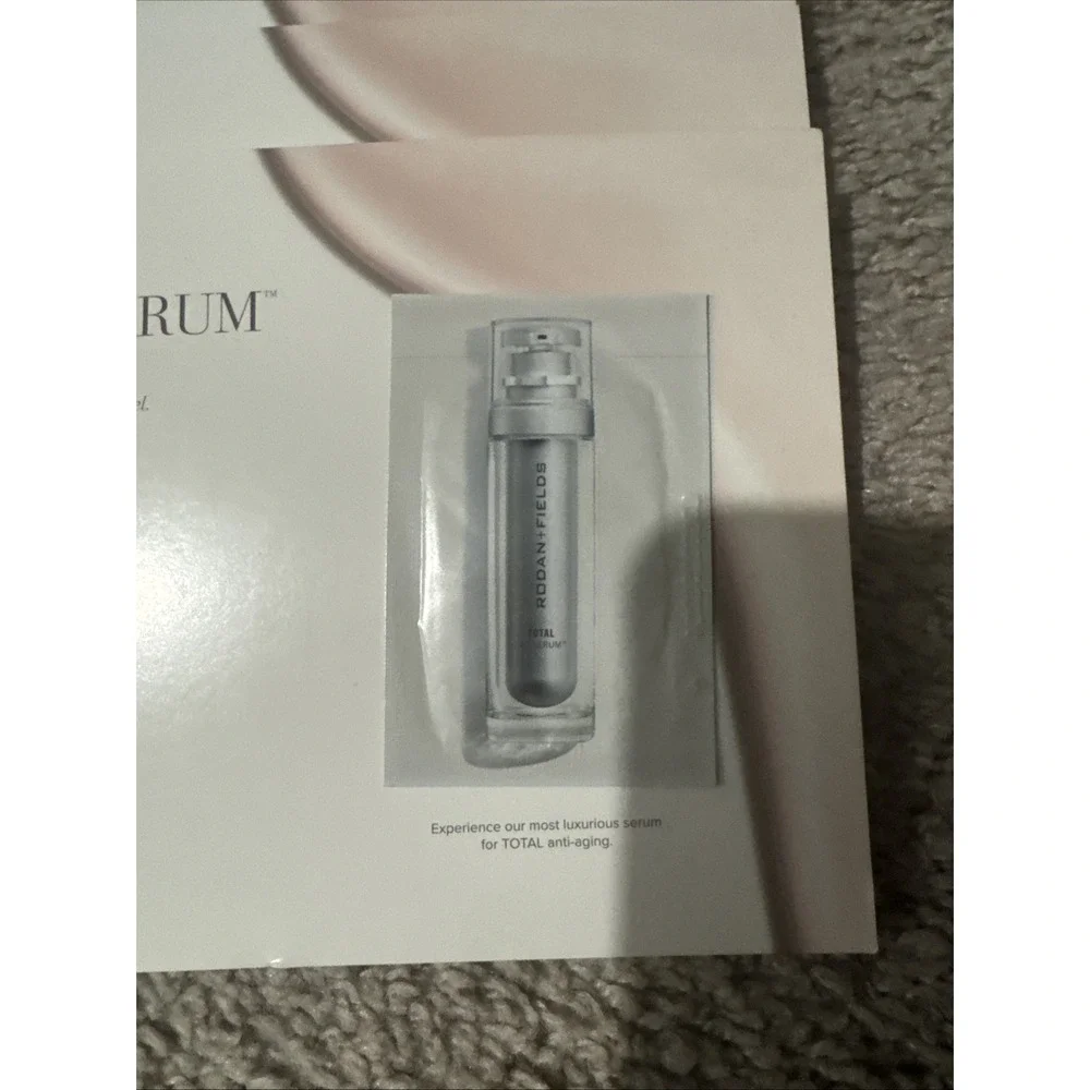 AUTHENTIC NEW RODAN+FIELDS TOTAL RF SERUM TRAVEL SIZE SAMPLES~8 CARDS!